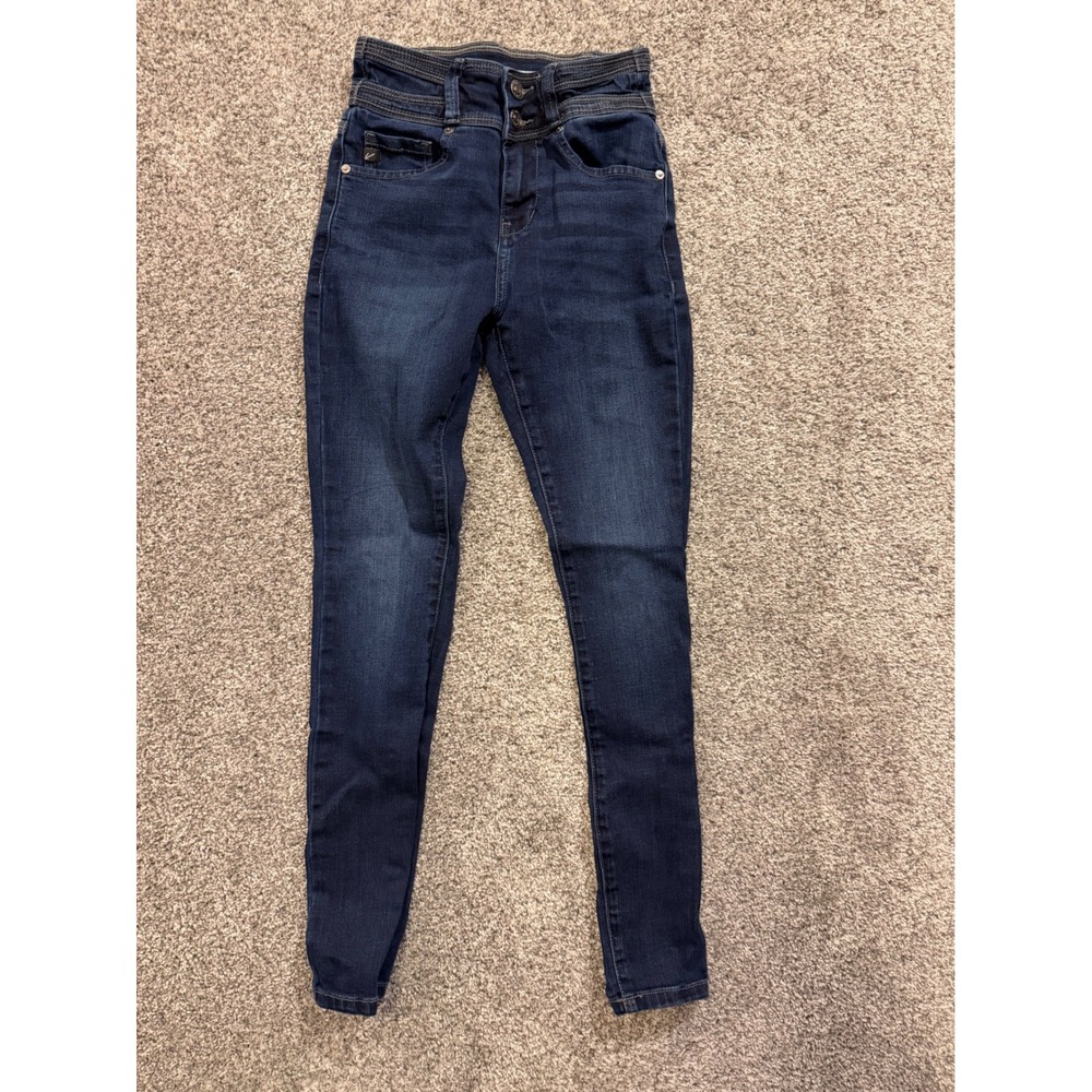 KanCan Jeans Womens 0/23 Blue High‎ Rise Skinny Dark Wash Denim KC20012D